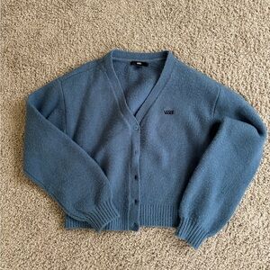 Vans Women's Dusty Blue V-Neck Button Cardigan